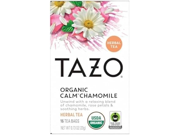 16CT TAZO Calm Chamomile Herbal Tea, Caffeine Free