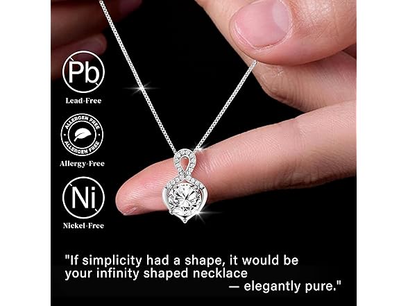 SUHAA 1CT Moissanite Necklace 925