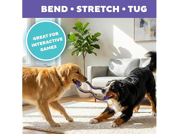 Outward Hound FlyFetch Tug Dog Toy, Durable Rubber