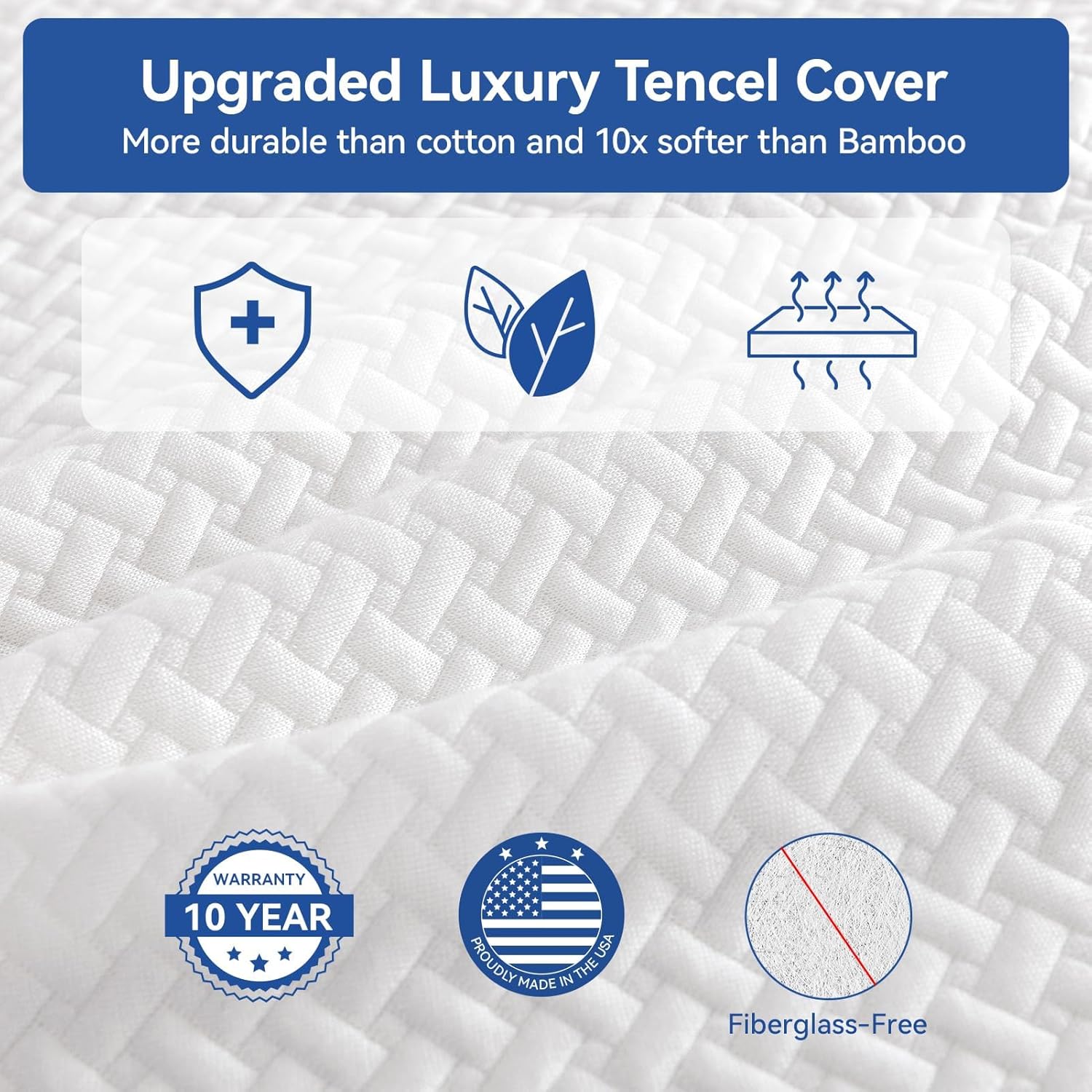 WEUP 10 Inch Short King RV Mattress with Tencel Cover - Gallery 11