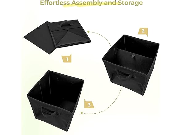 STORAGEIDEAS Storage Cubes, 13 Inch Cube Storage Bins Black