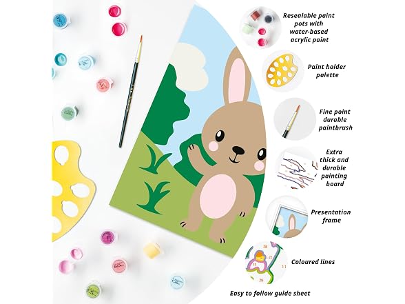 Ravensburger CreArt Cute Bunny Paint‑by‑Number Kit