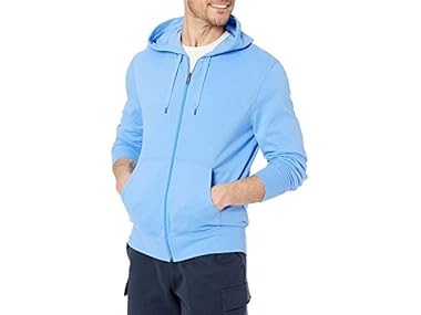 $10.99, Was $24.90, 55% Off! Amazon Essentials Mens Lightweight Full Zip Hoodie dealfomo