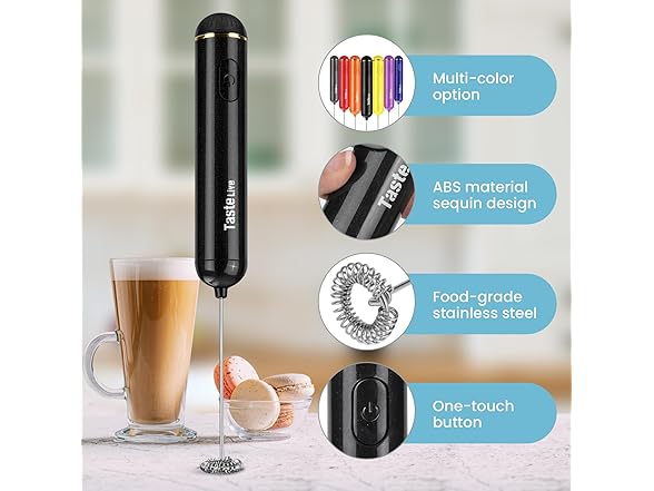 Tastelive Handheld Milk Frother-Black