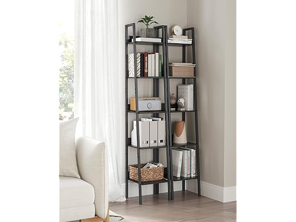VASAGLE Bookshelf, 5-Tier Narrow Book Shelf