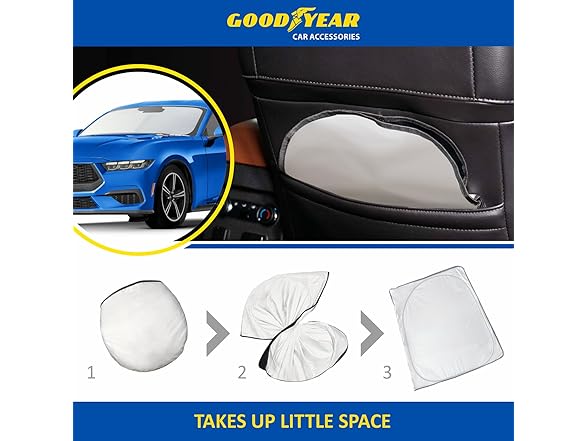 Goodyear Foldable Windshield Sunshade 