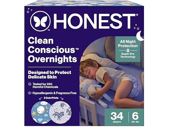 The | Honest Company Overnight 34 Count