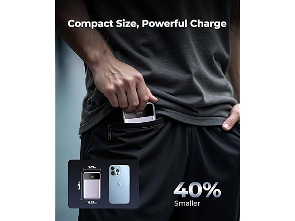 30,000mAh 22.5W Fast Charging Powerbank w/Built in Cable