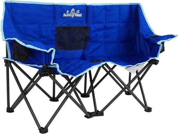 SUNNYFEEL Blue Kids Double Camping Chair