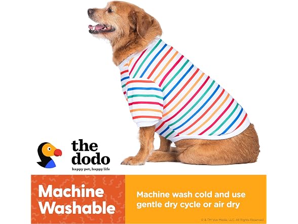 The Dodo Striped Crewneck Sweatshirt for Dogs, L