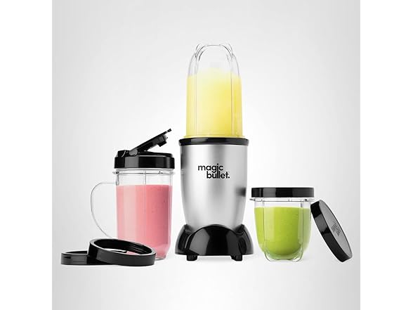 Magic Bullet Blender, Small, Silver, 11 Piece Set