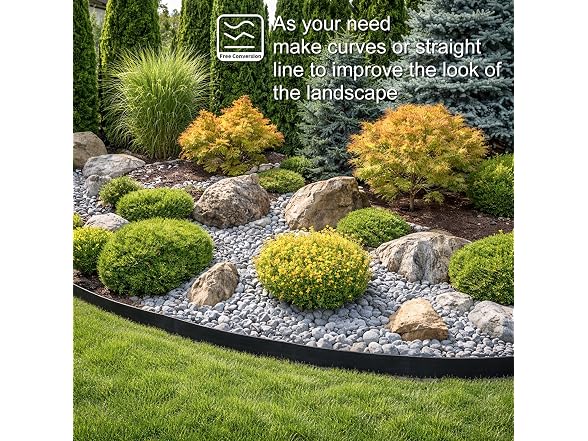 LXVOOEE 20FT Landscape Edging 30 Spikes