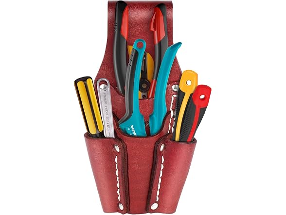 NKTM Leather Tool Pouch, Leather Electrician Tool Pouch - Gallery 3