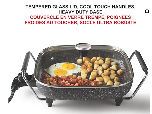 (NEW) StarFrit Heritage The Rock Electric Skillet