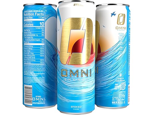 OMNI Energy Drink Stoked 12 Oz (Pack of 12)