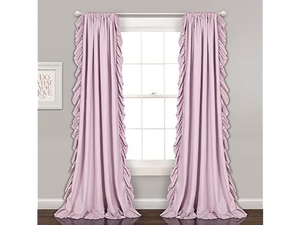 Lush Decor Reyna Ruffle Window Curtain Panel Set