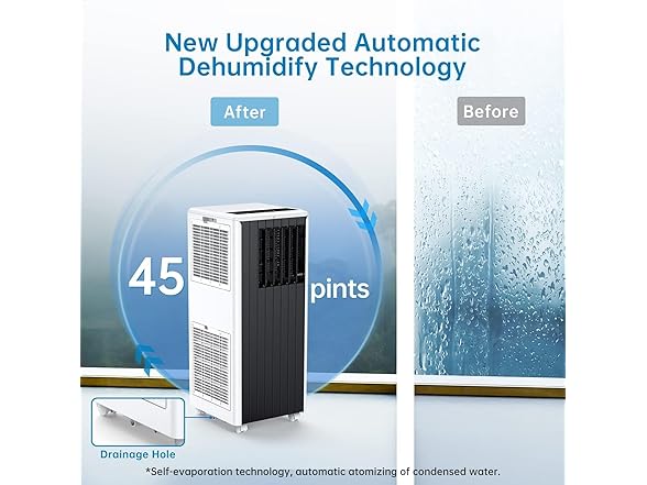 GustoWave 8000 BTU Portable Air Conditioner - 250 Sq Ft