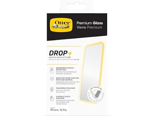 OtterBox iPhone 16 Pro Glass Screen Protector