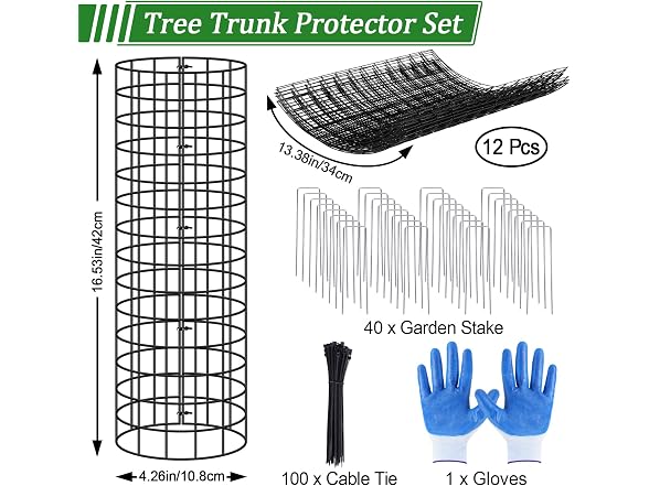 Niuyhe 12 Pack Tree Protectors from Deer