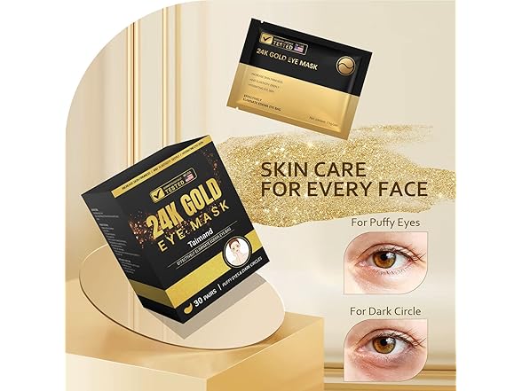 Taimand 30PCS 24K Gold Under Eye Patches
