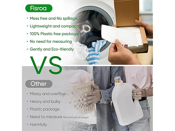 Fisroa Laundry Detergent Sheets, 150 Sheets