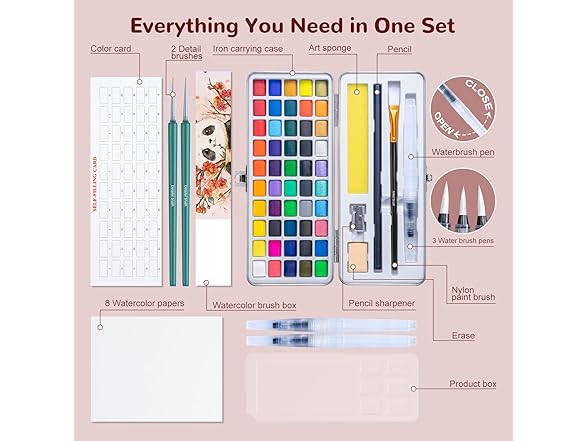 Botkc Watercolor Paint Set
