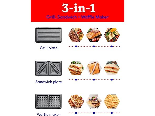 Betty Crocker 3-in-1 Electric Indoor Grill