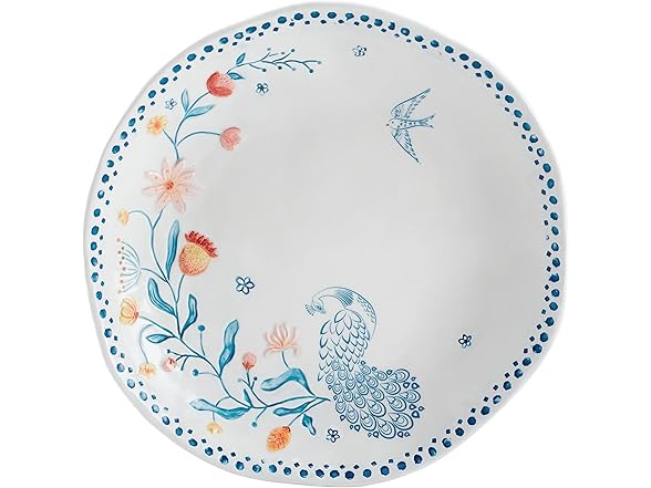 Fitz and Floyd Gracie Floral 12 Piece Dinnerware Set, Service for 4