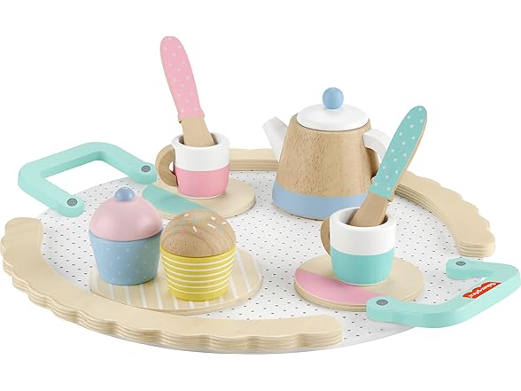 Fisher-Price Wood Pretend Play Toy Tea Set