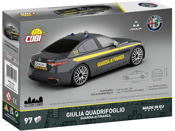 COBI Alfa Romeo Giulia Quadrifoglio Guardia di Finanza, 97 Pieces