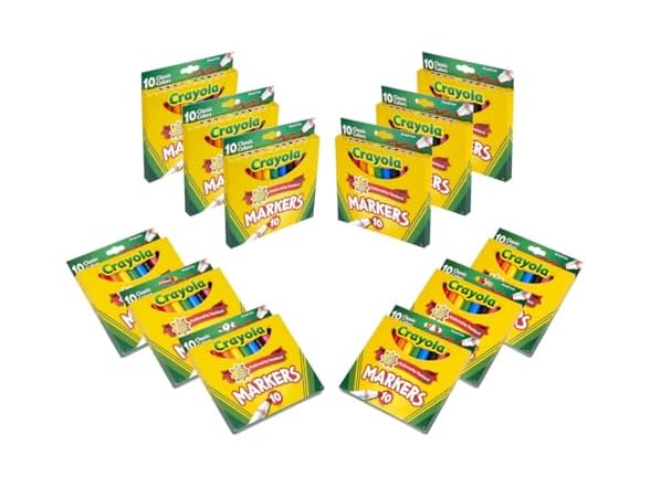 Crayola Broad Line Markers (12pk), Assorted