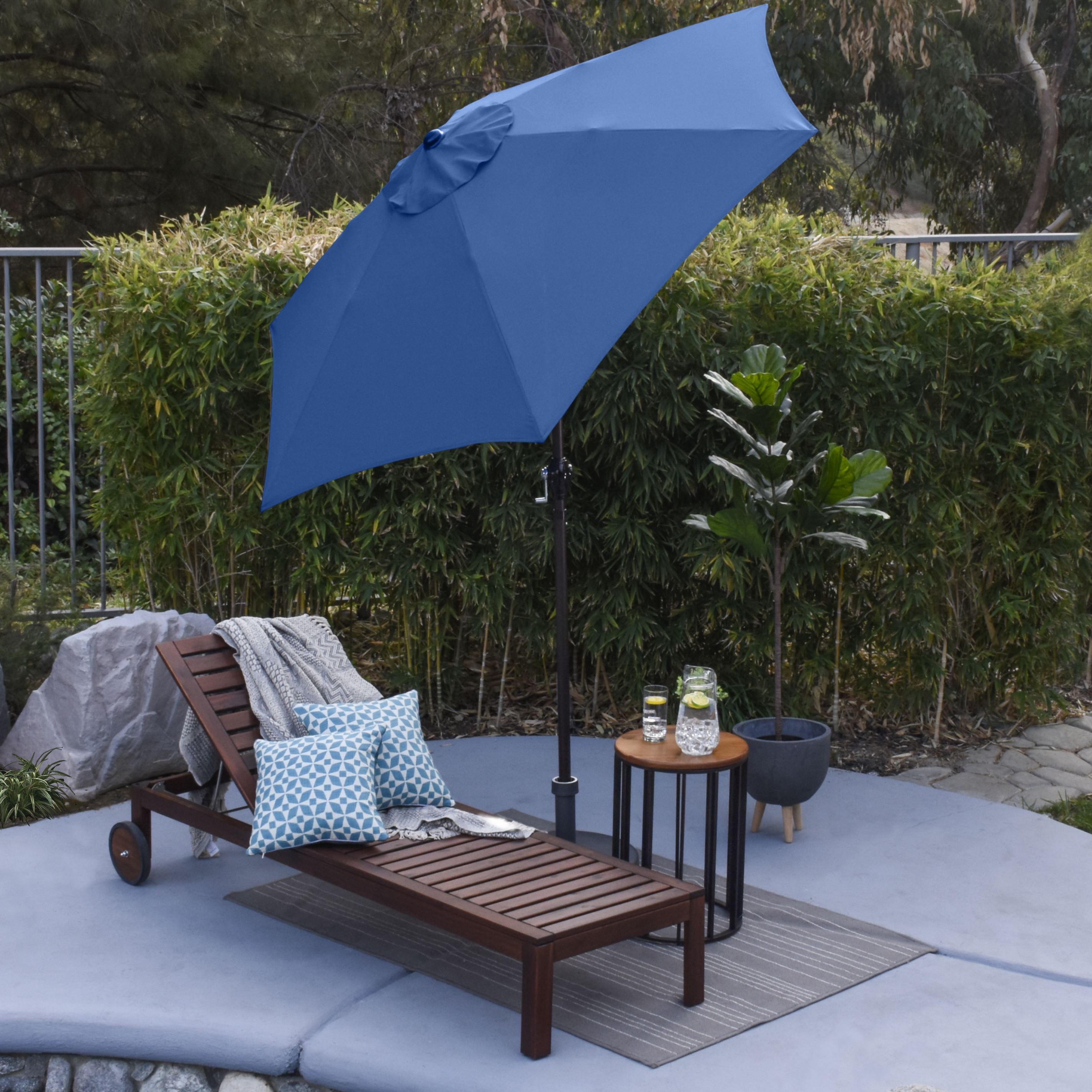 Astella 7.5'Rd Tiliting Aluminum Patio Umbrella, Crank Open - Gallery 43