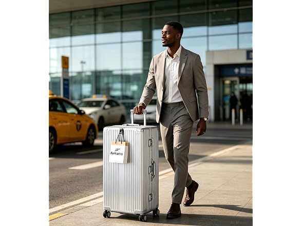 feilario Aluminum Frame Checked Luggage