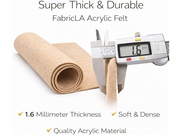 FabricLA Felt Fabric 72 Wide 1.6mm