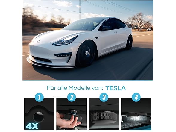 PLANGERA Tesla Jack Adapter - Model 3, S, Y, X 4pk