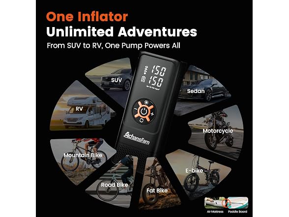 Achansfam Tire Inflator 7800mAh Compact