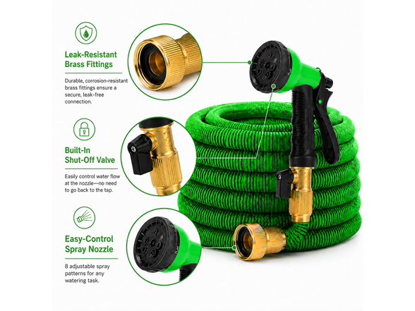 GrowGreen Expandable Garden Hose 50ft