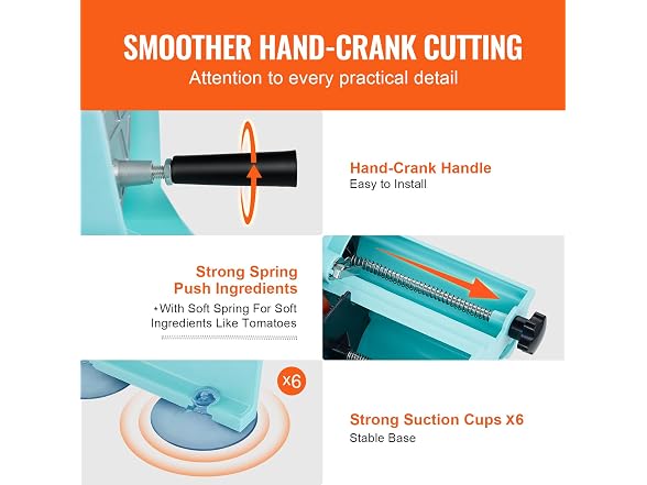 VEVOR Manual Vegetable Fruit Slicer, 0-0.5"/0-12mm