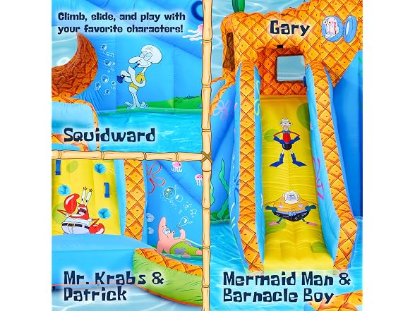 Spongebob Deluxe Adventure Inflatable Water Slide Park
