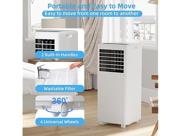 dainslef 8000 BTU 4-in-1 Portable Air Conditioner