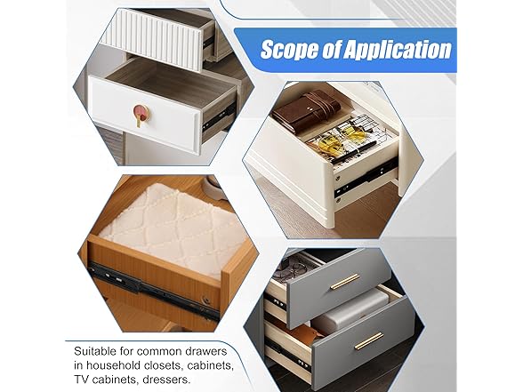 Sulawskys 22 inch Drawer Slides 1 Pairs (2pcs) Fu
