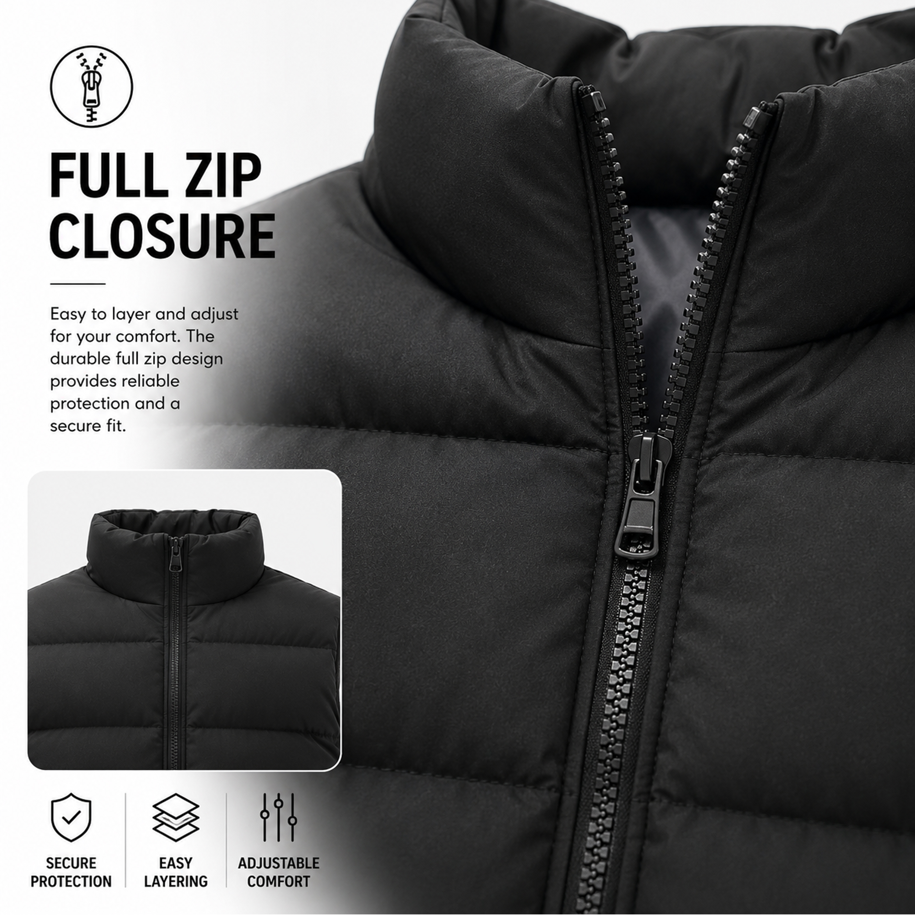 Mens Heavyweight Puffer Bubble Vest - Gallery 20