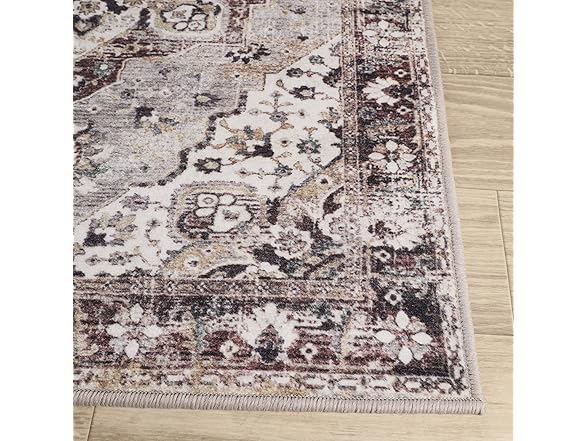 Superior 2'7"x6' Modern Floral Medallion Area Rug