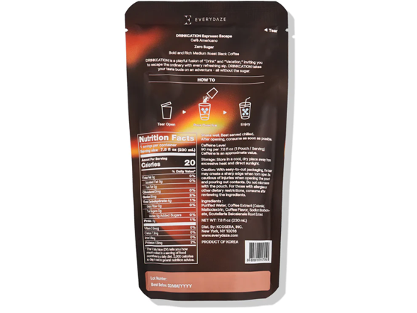 (20ct) EVERYDAZE Drinkcation Zero Sugar Espresso Escape