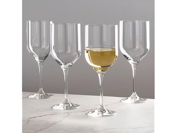 Upton White Wine Chardonnay Glasses, Set of 4, 17.5 Ounce
