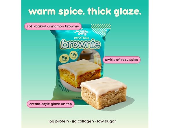 Alpha Prime Cinnamon Roll Brownie Bite