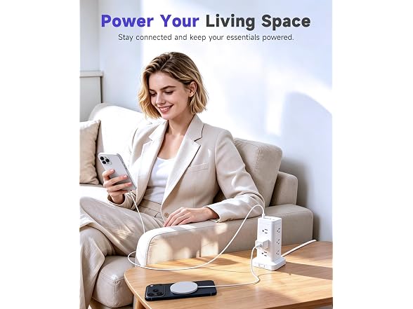 TAGZILO Tower Power Strip PD30W 12-Out