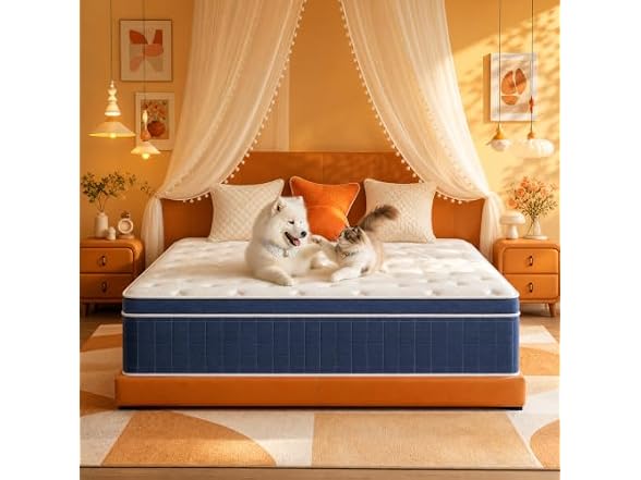 CorePillow King 14 Inch Medium Firm Hybrid Mattress