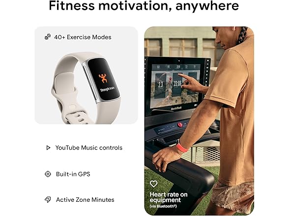 fitbit FITBIT CHARGE 6 SILVER fitbit charge 6 porcelain/silv