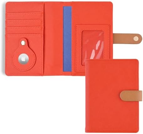 The Passport Wallet - Premium Travel Passport Wallet and Cover with Secure Magnetic Strap, Multiple Card Slots, & Concealed AirTag Slot- Ideal for International Travelers - Red